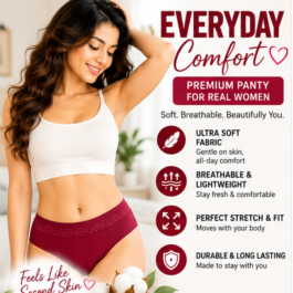 Women’s Premium Maroon Full Coverage Brief Panty – Soft, Breathable & Stretchable Everyday Underwear
