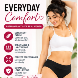 Women’s Premium High-Waist Full Coverage Brief Panty – Soft, Breathable, Stretchable & Comfortable Everyday Underwear