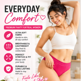 Women’s Premium Hot Pink Full Coverage Brief Panty – Soft, Breathable & Stretchable Everyday Underwear