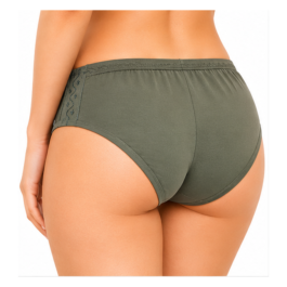 Women’s Premium Sage Green High-Waist Full Coverage Brief Panty – Soft, Breathable & Stretchable Everyday Underwear