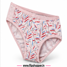 Girls Ultra-Soft Printed Panty with Stretchable Waistband, Breathable Lightweight Fabric & Comfortable Everyday Fit – Light Pink