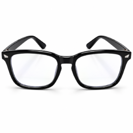 Unisex Black Rectangle Eyeglasses for Men & Women | Clear Lens Full-Rim Spectacle Frame | Classic Fashion Eyewear for Office, College & Everyday Wear