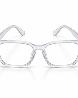Unisex Transparent Rectangle Eyeglasses for Men & Women | Crystal Clear Full-Rim Frame with Clear Lenses | Minimal Fashion Eyewear for Office, College & Everyday Wear