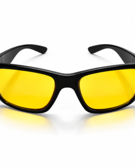 Unisex Yellow Lens Sports Sunglasses for Men & Women | Black Rectangle Wraparound Frame | Stylish Driving, Travel & Outdoor Eyewear