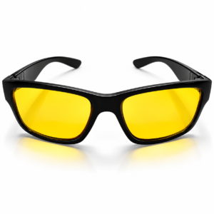 Unisex Yellow Lens Sports Sunglasses for Men & Women | Black Rectangle Wraparound Frame | Stylish Driving, Travel & Outdoor Eyewear