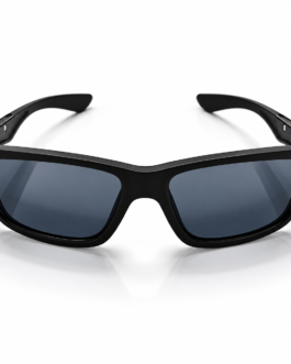 Unisex Black Sports Sunglasses for Men & Women | Dark Smoke Lens | Stylish Wraparound Rectangle Frame | Casual, Driving & Outdoor Eyewear