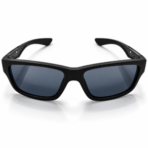 Unisex Black Sports Sunglasses for Men & Women | Dark Smoke Lens | Stylish Wraparound Rectangle Frame | Casual, Driving & Outdoor Eyewear