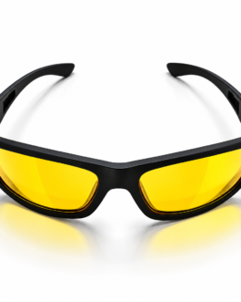 Unisex Yellow Lens Sports Sunglasses for Men & Women | Black Wraparound Frame | Lightweight Stylish Outdoor Driving & Cycling Eyewear