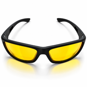 Unisex Yellow Lens Sports Sunglasses for Men & Women | Black Wraparound Frame | Lightweight Stylish Outdoor Driving & Cycling Eyewear