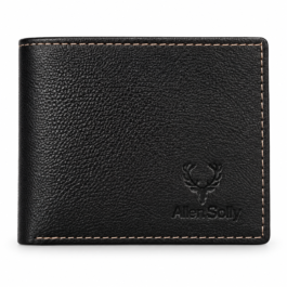 Men’s Premium Black Bifold Wallet | Slim Textured Design | Multiple Card Slots & Cash Compartment | Compact Everyday Wallet for Office, Travel & Gifting