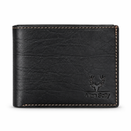 Men’s Premium Black Bifold Wallet | Textured Finish | Multiple Card Slots & Cash Compartment | Slim Compact Wallet for Daily Use, Office, Travel & Gifting