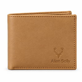 Men’s Premium Tan Brown Bifold Wallet | Stylish Textured Finish | Multiple Card Slots & Cash Compartment | Slim Everyday Wallet for Men