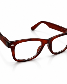 Unisex Transparent Brown Rectangle Eyeglasses for Men & Women | Clear Lens Full-Rim Stylish Spectacle Frame | Classic Casual Fashion Eyewear