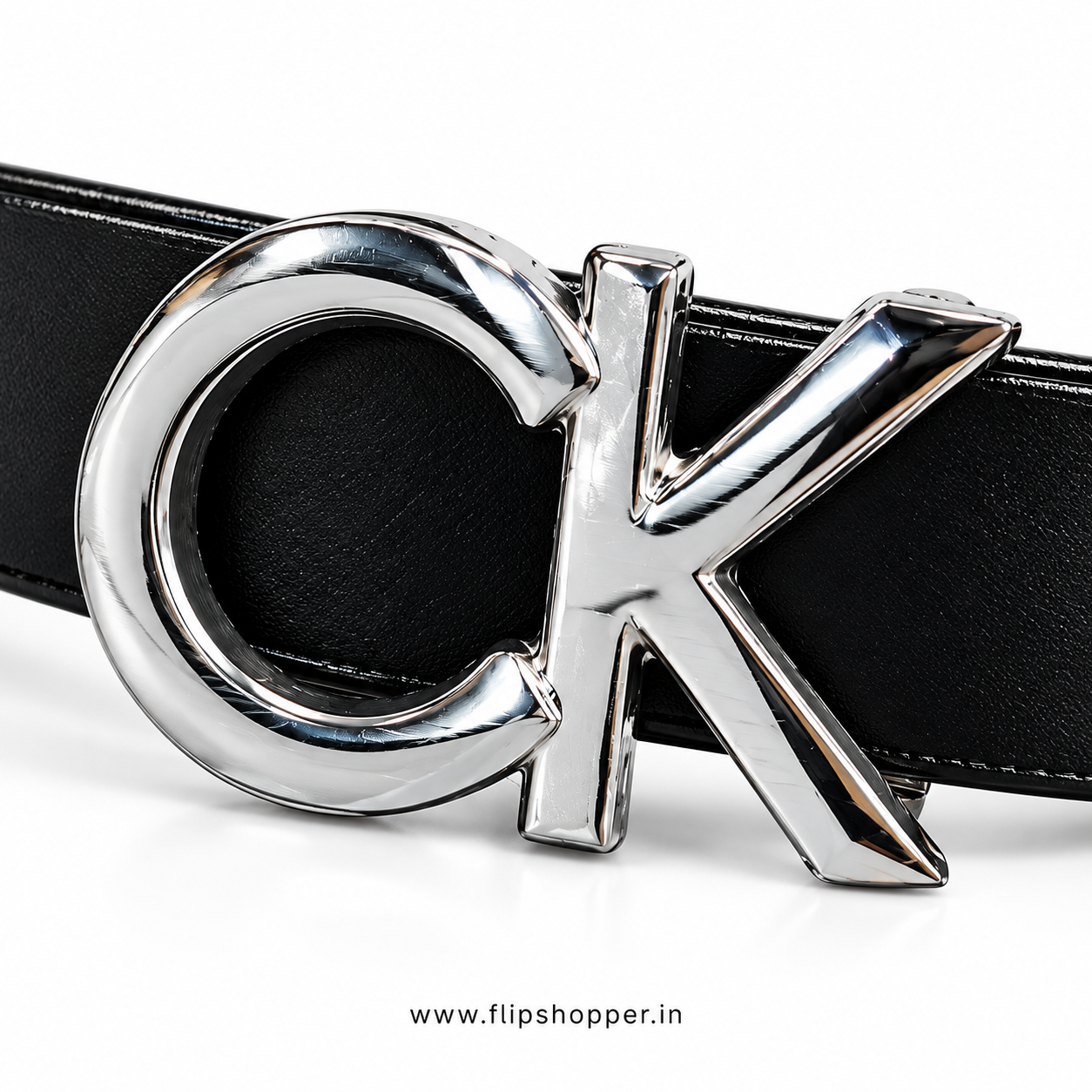 Girls' Black Fashion Belt with Silver-Tone CK-Style Letter Buckle | Premium Leather-Look Waist Belt with Adjustable Fit for Jeans, Dresses, Skirts & Casual Wear - Image 2