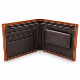 Men’s Premium Tan Brown Bifold Wallet | Textured Finish | Multiple Card Slots & Cash Compartment | Slim Compact Wallet for Daily Use, Office, Travel & Gifting