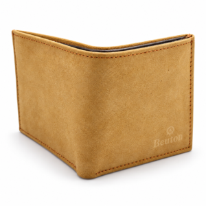 Men’s Premium Mustard Tan Bifold Wallet | Smooth Textured Finish | Multiple Card Slots & Cash Compartment | Slim Compact Wallet for Daily Use, Office, Travel & Gifting