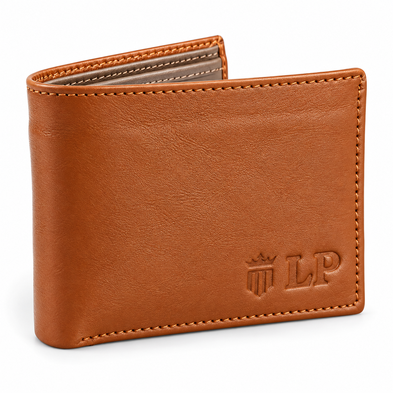Men’s Premium Tan Brown Bifold Wallet | Smooth Textured Finish | Multiple Card Slots & Cash Compartment | Slim Compact Wallet for Daily Use, Office, Travel & Gifting - Image 2
