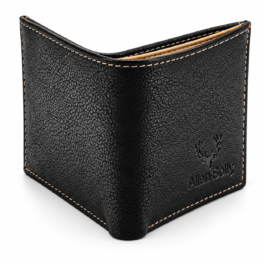 Men’s Premium Black Bifold Wallet | Slim Textured Design | Multiple Card Slots & Cash Compartment | Compact Everyday Wallet for Office, Travel & Gifting