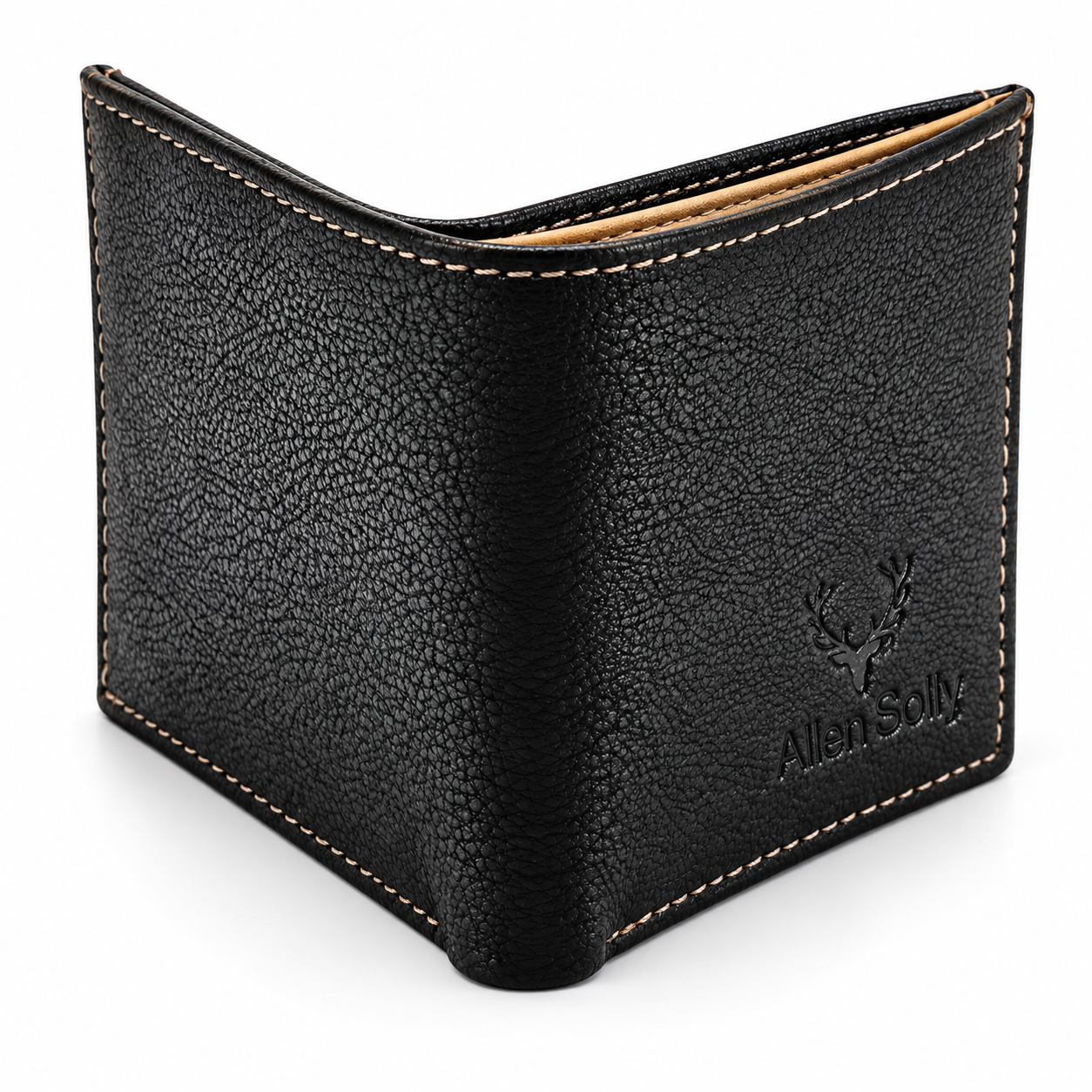 Men’s Premium Black Bifold Wallet | Slim Textured Design | Multiple Card Slots & Cash Compartment | Compact Everyday Wallet for Office, Travel & Gifting - Image 2