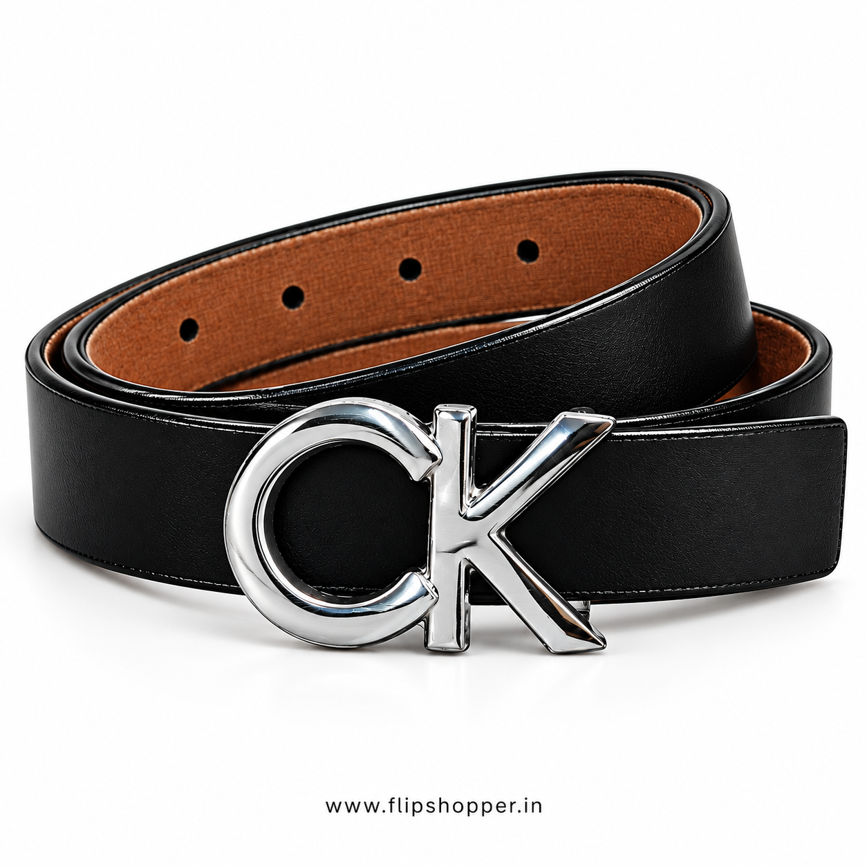 Girls' Black Fashion Belt with Silver-Tone CK-Style Letter Buckle | Premium Leather-Look Waist Belt with Adjustable Fit for Jeans, Dresses, Skirts & Casual Wear - Image 3