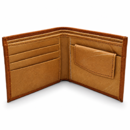 Men’s Premium Tan Brown Bifold Wallet | Textured Finish | Multiple Card Slots & Cash Compartment | Slim Compact Wallet for Daily Use, Office, Travel & Gifting