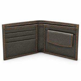 Men’s Premium Dark Grey Bifold Wallet | Textured Finish | Multiple Card Slots & Cash Compartment | Slim Compact Wallet for Daily Use, Office, Travel & Gifting