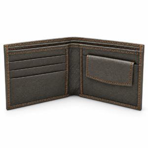 Men’s Premium Dark Grey Bifold Wallet | Textured Finish | Multiple Card Slots & Cash Compartment | Slim Compact Wallet for Daily Use, Office, Travel & Gifting