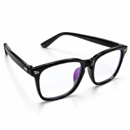 Unisex Black Rectangle Eyeglasses for Men & Women | Clear Lens Full-Rim Spectacle Frame | Classic Fashion Eyewear for Office, College & Everyday Wear