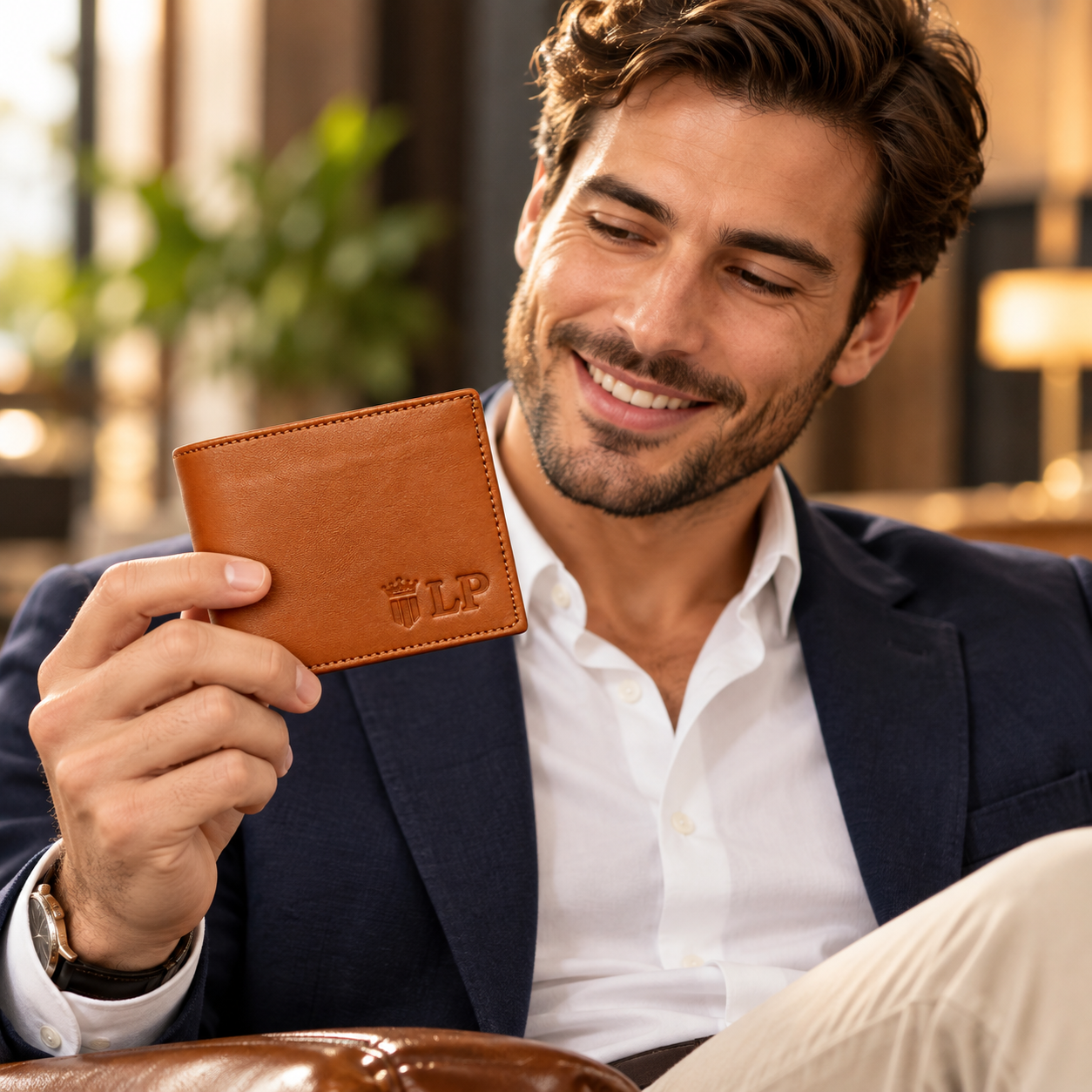 Men’s Premium Tan Brown Bifold Wallet | Smooth Textured Finish | Multiple Card Slots & Cash Compartment | Slim Compact Wallet for Daily Use, Office, Travel & Gifting - Image 6