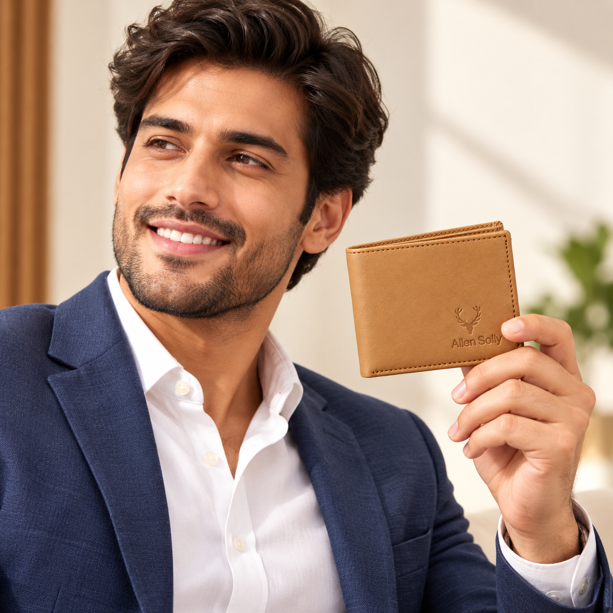 Men’s Premium Tan Brown Bifold Wallet | Stylish Textured Finish | Multiple Card Slots & Cash Compartment | Slim Everyday Wallet for Men - Image 6