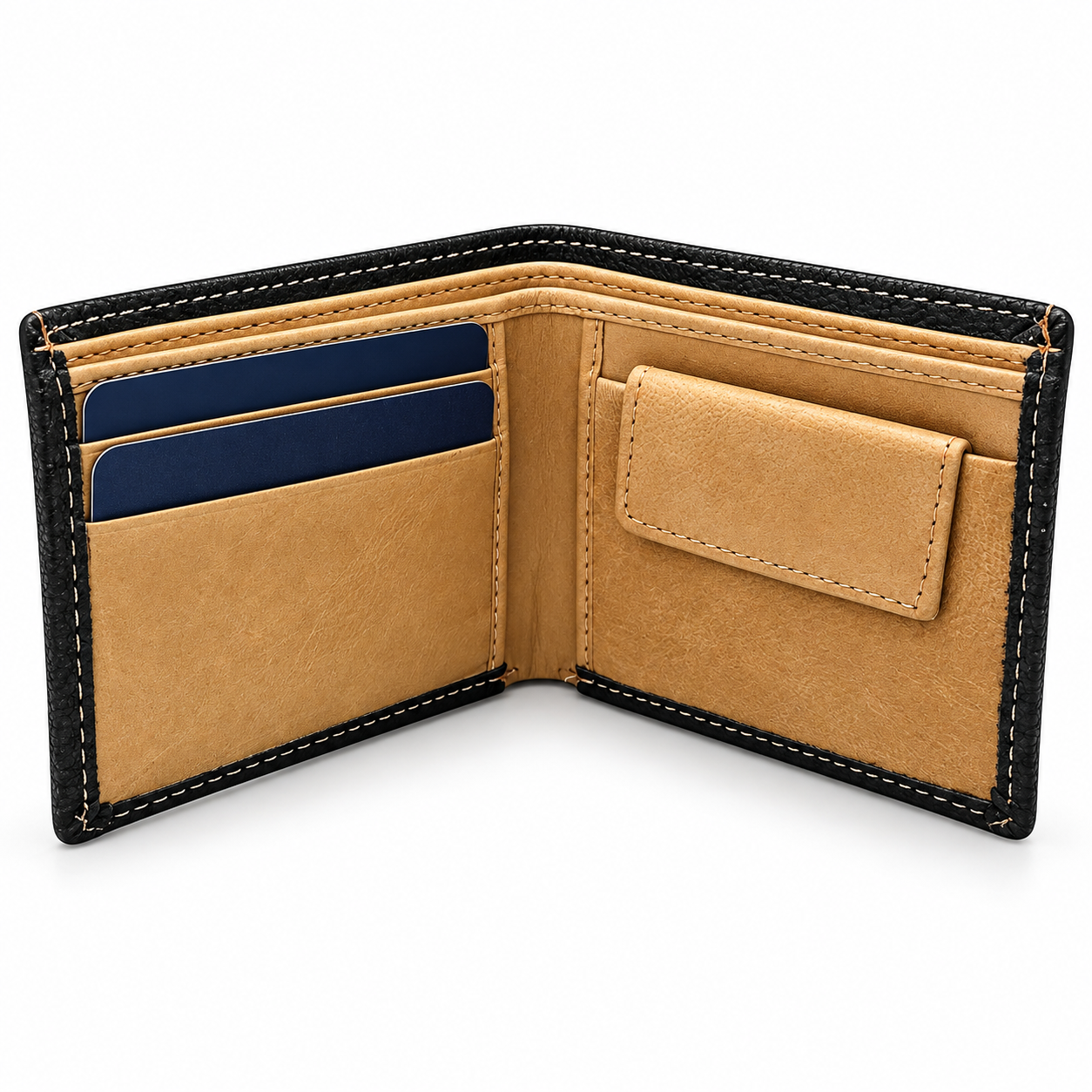 Men’s Premium Black Bifold Wallet | Slim Textured Design | Multiple Card Slots & Cash Compartment | Compact Everyday Wallet for Office, Travel & Gifting - Image 3