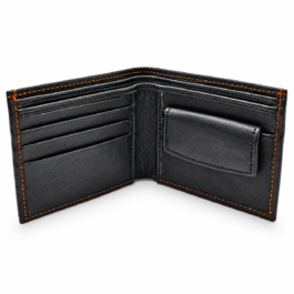 Men’s Premium Black Bifold Wallet | Textured Finish | Multiple Card Slots & Cash Compartment | Slim Compact Wallet for Daily Use, Office, Travel & Gifting