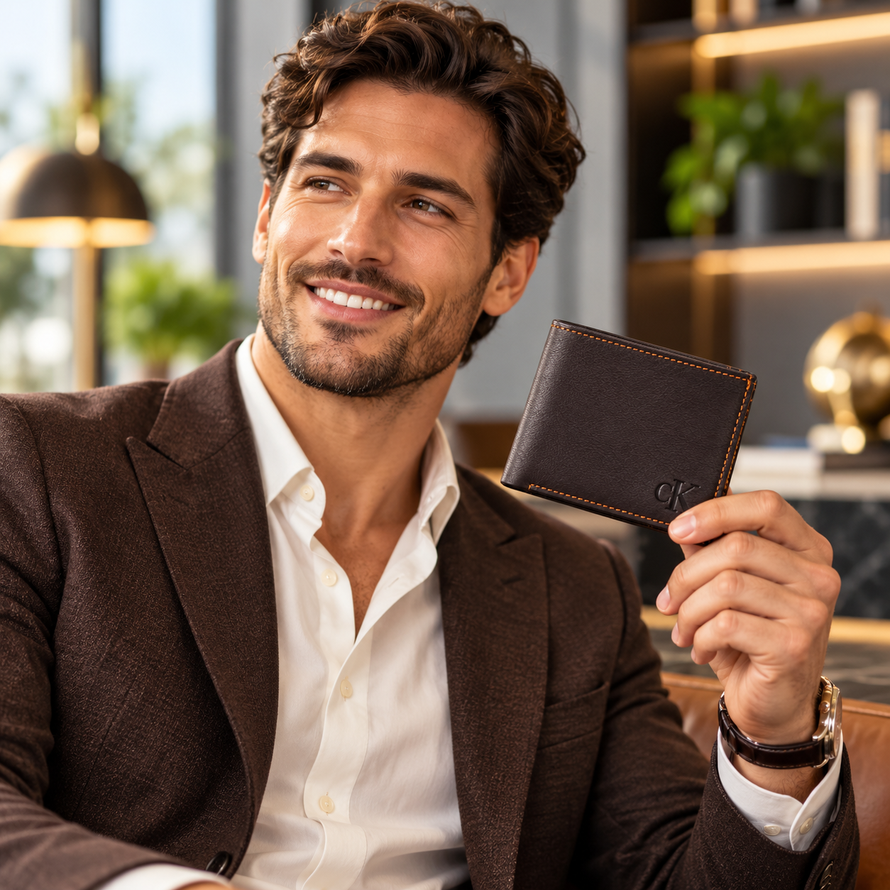 Men’s Premium Bifold Wallet | Dark Brown Textured Finish | Multiple Card Slots, Cash Compartment & Coin Pocket | Slim Everyday Wallet for Men - Image 5