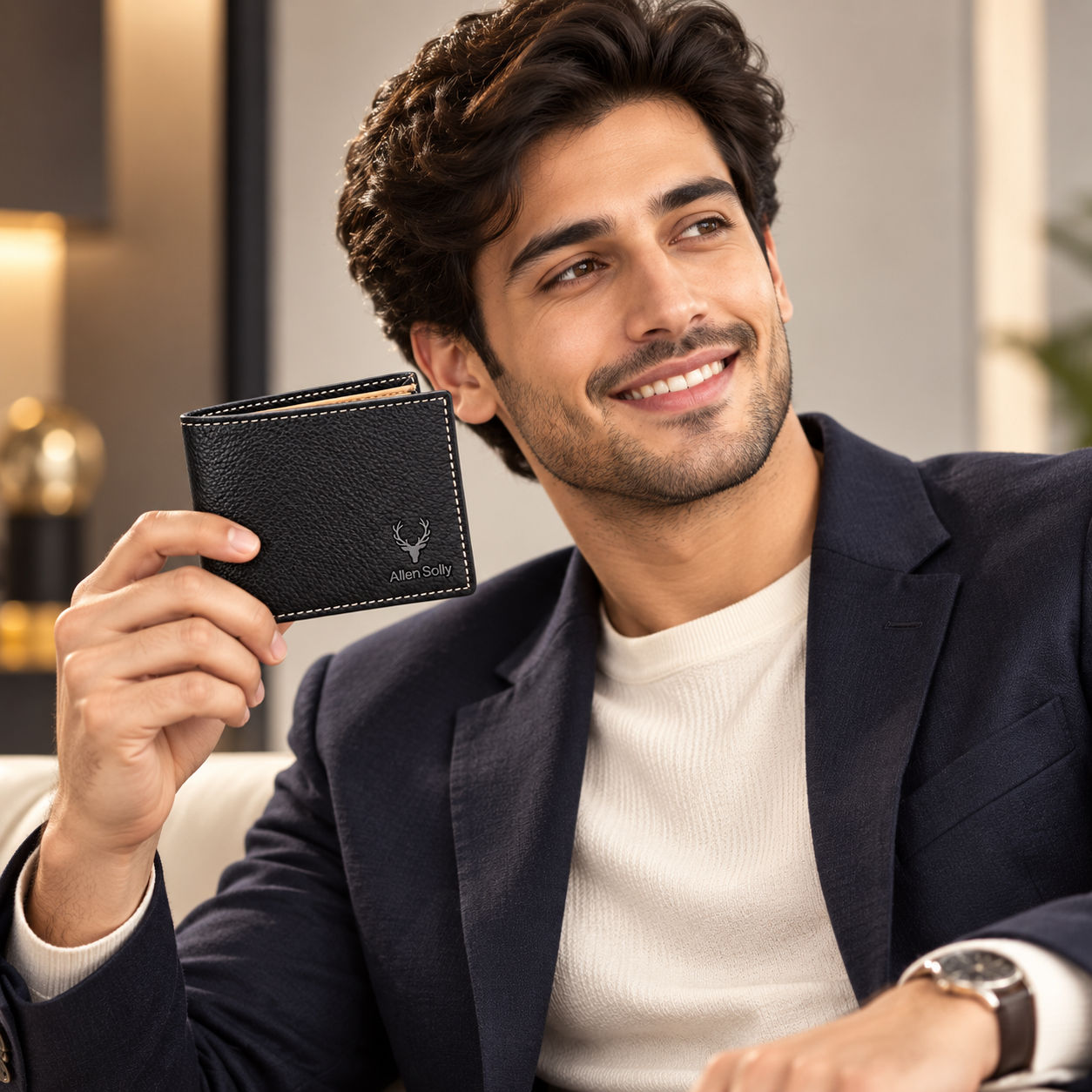 Men’s Premium Black Bifold Wallet | Slim Textured Design | Multiple Card Slots & Cash Compartment | Compact Everyday Wallet for Office, Travel & Gifting - Image 6