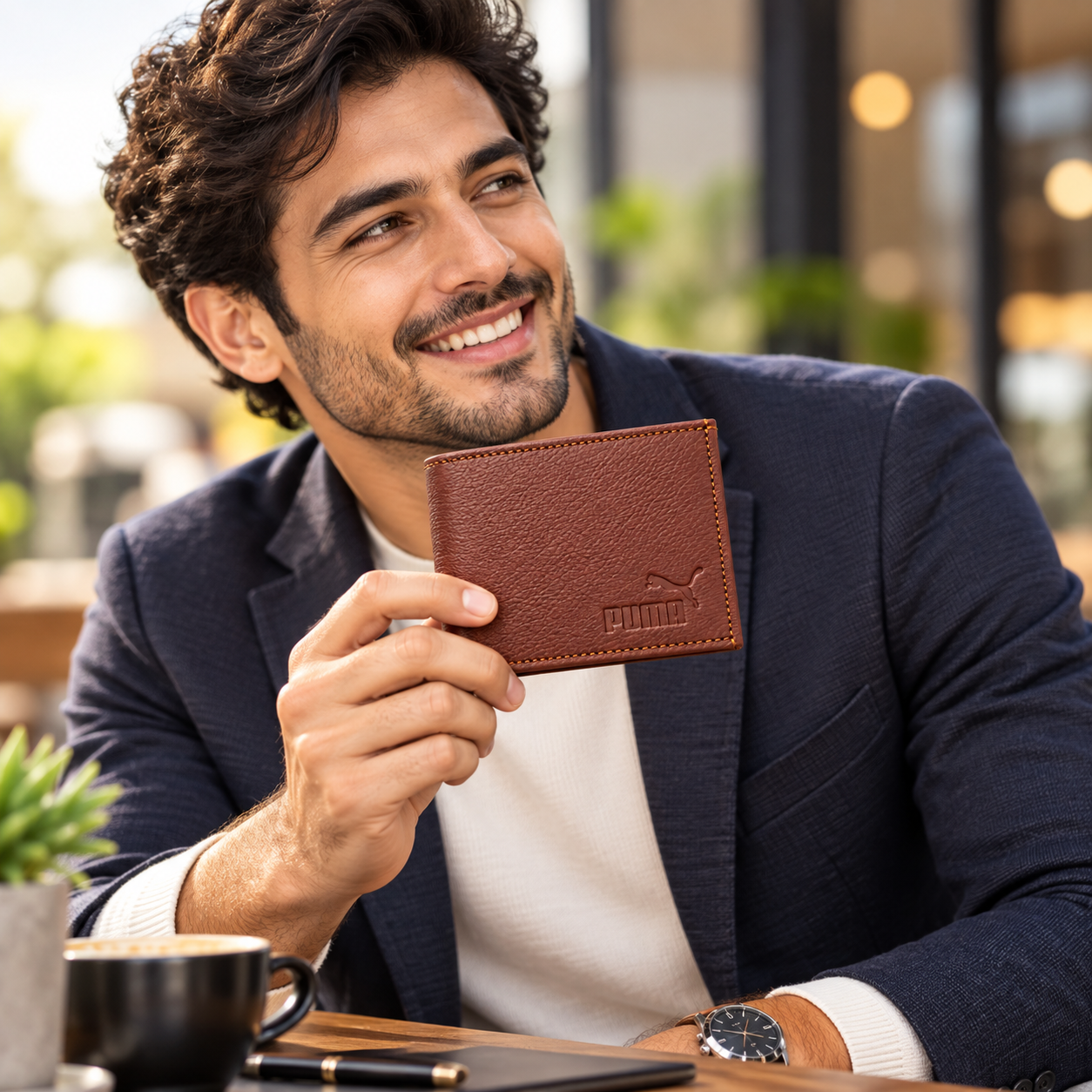 Men’s Premium Burgundy Bifold Wallet | Textured Finish | Multiple Card Slots & Cash Compartment | Slim Compact Wallet for Daily Use, Office, Travel & Gifting - Image 6